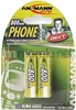 Picture of 1x2 Ansmann maxE NiMH rech.bat. Mignon AA 800 mAh DECT PHONE