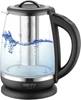 Изображение Camry | Kettle | CR 1290 | Standard | 2200 W | 2 L | Plastic/glass | 360° rotational base | Black/Transparent