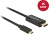 Изображение Delock Cable USB Type-C™ male > HDMI male (DP Alt Mode) 4K 60 Hz 1 m black