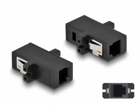 Изображение Delock Optical Fiber Coupler MTRJ female to MTRJ female black