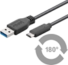 Изображение Kabel USB MicroConnect USB-A - USB-C 3 m Czarny (USB3.1CA3)