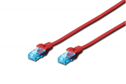 Изображение Patch cord U/UTP kat.5e PVC 10m Czerwony 