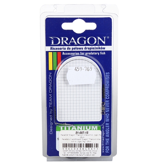 Изображение Pavadiņa Dragon Titanium Wire A.F.W. (1gb) 7kg - 15cm