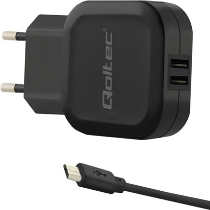 Attēls no Ładowarka sieciowa 17W | 5V | 3.4A | 2xUSB + kabel Micro USB