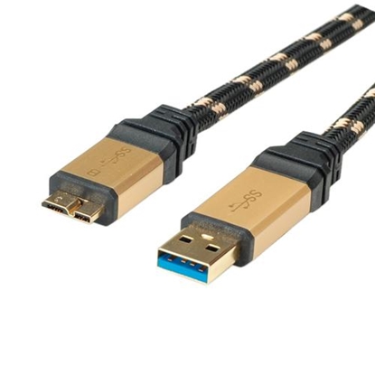 Picture of ROLINE GOLD USB 3.0 Cable, Type A M -Micro B M 0.8 m