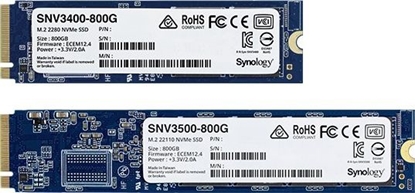 Изображение SSD|SYNOLOGY|400GB|M.2|PCIE|NVMe|Write speed 750 MBytes/sec|Read speed 3000 MBytes/sec|TBW 491 TB|MTBF 1800000 hours|SNV3510-400G