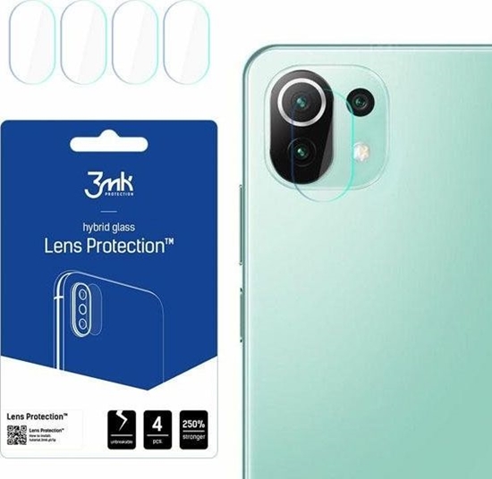 Picture of 3MK Szkło hybrydowe na obiektyw aparatu 3MK Lens Protection Xiaomi Mi 11 Lite 5G [4 PACK]