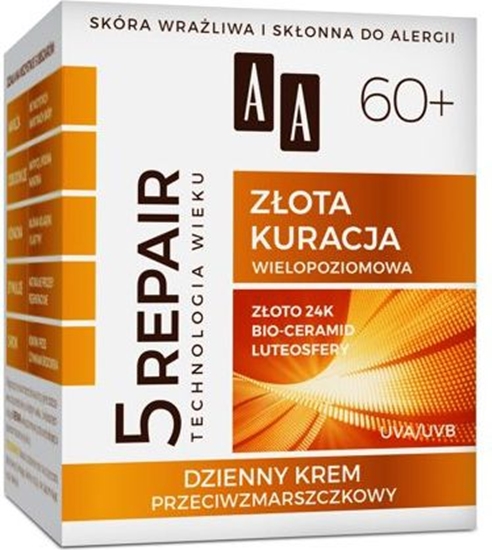 Picture of AA Technologia Wieku 5Repair 60+ Złota Kuracja Krem przeciwzmarszczkowy na dzień 50ml