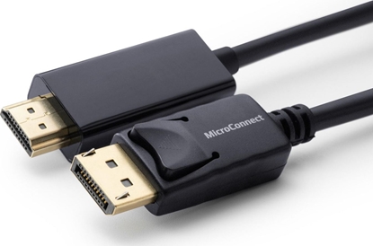 Attēls no Kabel MicroConnect DisplayPort - HDMI 1.5m czarny (MC-DP-HDMI-150)