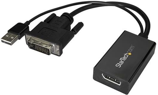 Picture of Adapter AV StarTech DVI-D - DisplayPort + USB-A czarny (DVI2DP2)