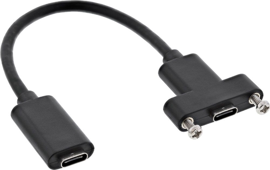 Изображение Adapter USB InLine USB-C - USB-C Czarny  (33441H)