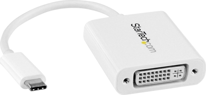 Attēls no Adapter USB StarTech USB-C - DVI Biały  (CDP2DVIW)