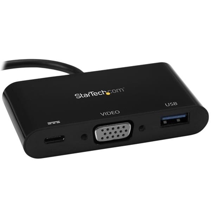 Picture of Adapter USB StarTech USB-C - VGA + USB-C + USB Czarny  (CDP2VGAUACP)