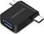 Изображение Adapter USB Ugreen microUSB - USB + USB-C Czarny  (30453)