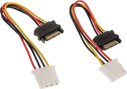 Attēls no Akasa Molex - SATA, 0.15m, Wielokolorowy (AK-CBPW03-KT02)