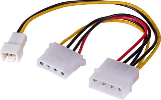 Изображение Akyga Molex x2 - 3-pin, 0.15m, Wielokolorowy (AK-CA-35)