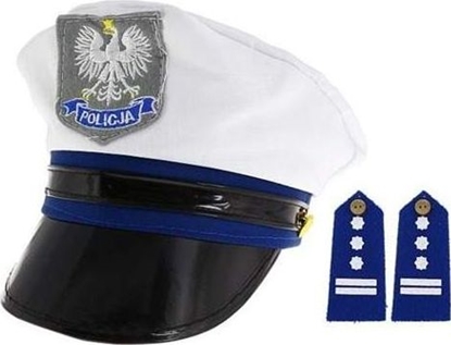 Изображение Akson Czapka Policjanta z pagonami rozmiar S do zabawy dla dzieci