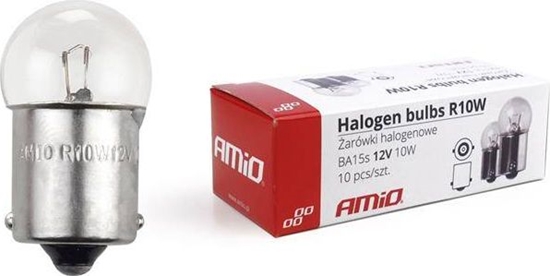 Изображение AMiO Żarówki halogenowe R10W BA15s 12V 10W 10szt.