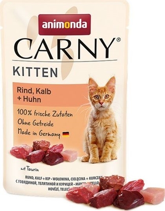 Attēls no Animonda ANIMONDA KOT sasz.85g CARNY KITTEN WOŁOWINA CIELĘCINA KURCZAK