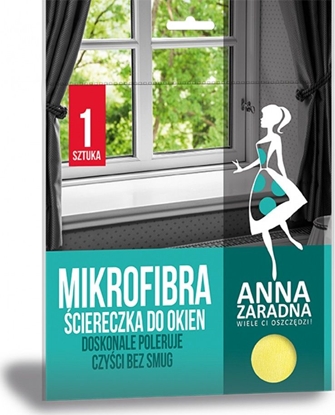Picture of Anna Zaradna Mikrofibra ściereczka do okien ANNA ZARADNA, 1 szt., żółty