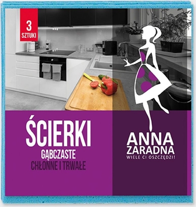 Picture of Anna Zaradna Ścierki gąbczaste ANNA ZARADNA, 3 szt., mix