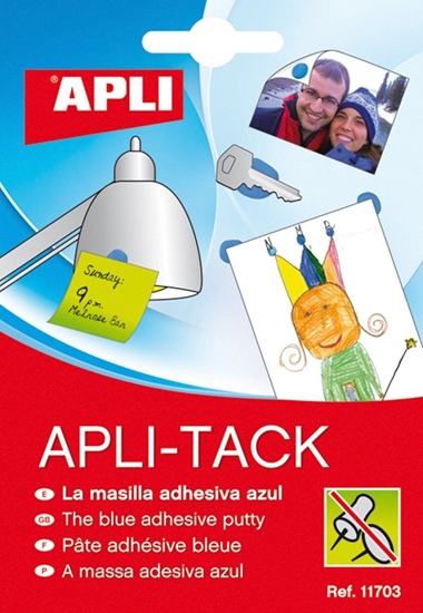 Изображение Apli Masa mocująca APLI Apli-Tack, w bloku, 57g, niebieska