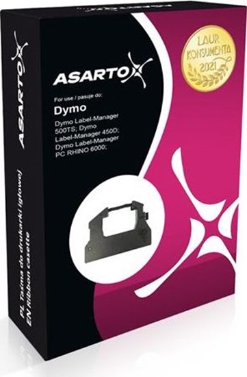 Изображение Asarto Taśma Asarto do DYMO D24/7/BK/W | S0720930 | black/white