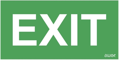 Picture of AWEX Piktogram Exit logo 125 x 250mm (PS28)