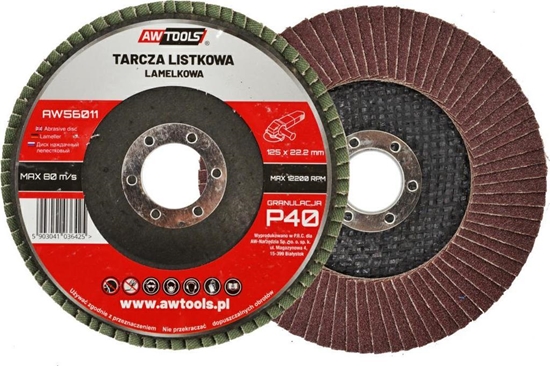 Picture of AWTools AWTOOLS ŚCIERNICA LISTKOWA 125mm P 120