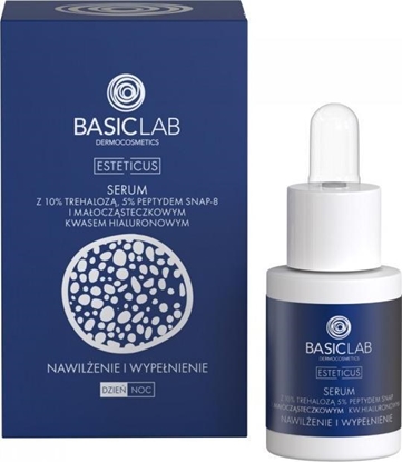 Attēls no Basiclab BASICLAB_Esteticus Serum Nawilżenie i Wypełnienie serum z 10% trehalozą, 5% peptydem SNAP-8 i małocząstkowym kwasem hialuronowym 15ml