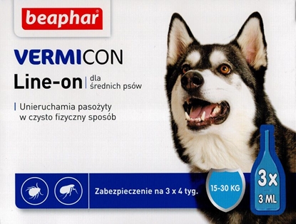 Изображение Beaphar Vermicon Dog M - Preparat na ektopasożyty dla psów 15-30 kg