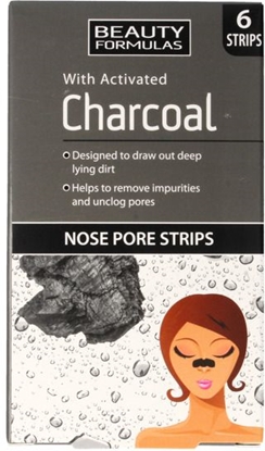 Изображение Beauty Formulas Charcoal Płatki oczyszczające na nos z aktywnym węglem 6szt.