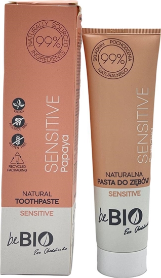 Picture of bebio BE BIO_Bio Sensitive naturalna pasta do zębów Papaya 100ml