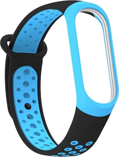 Изображение Beline Beline pasek Mi Band 3/4 design czarno-niebieski/black-blue