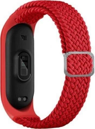 Изображение Beline Beline pasek Mi Band 5/6 Textile czerwony/red