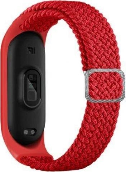 Изображение Beline Beline pasek Mi Band 5/6 Textile czerwony/red