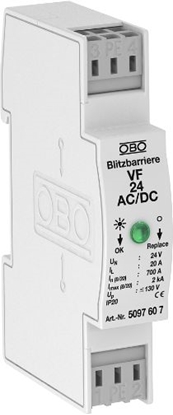 Изображение Bettermann Ogranicznik przepięć dla systemów dwużyłowych 80VDC 0,7kA 1,2kV VF24-AC/DC (5097607)