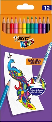 Attēls no Bic Kredki ołówkowe Kids Evolution Illusion 12 kol BIC