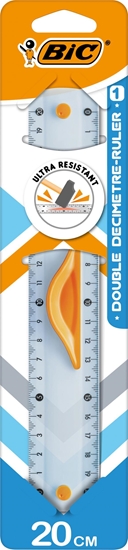 Изображение Bic LINIJKA BIC DOUBLE RULER 20CM 1 SZT. BLISTER