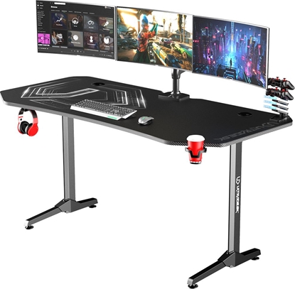 Attēls no Biurko Ultradesk Frag XXL Czarne 160 cmx75 cm