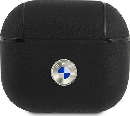 Attēls no BMW BMW BMA3SSLBK AirPods 3 cover czarny/black Geniune Leather Silver Logo () - BMW000441