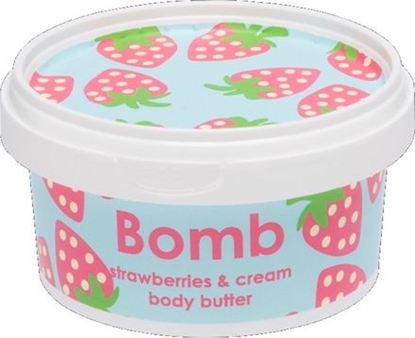 Изображение Bomb Cosmetics BOMB COSMETICS_Strawberry Cream Prefect Body Butter masło do ciała Truskawka Śmietana 200ml