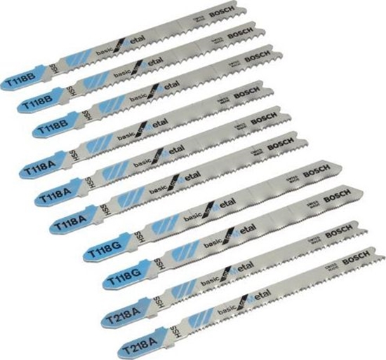 Изображение Bosch 10 pcs. Jigsaw Blade Kit basic for Metal and Wood