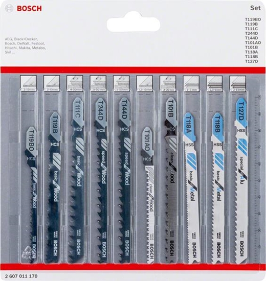 Picture of Bosch 2 607 011 170 jigsaw/scroll saw/reciprocating saw blade Jigsaw blade 10 pc(s)