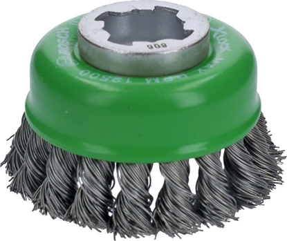 Attēls no Bosch Bosch X-LOCK cup brush Heavy for Inox 75mm, knotted type (75mm diameter, 0.5 mm wire)