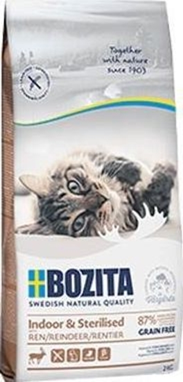 Изображение Bozita Karma sucha dla kota Indoor&Sterilised Grain free Reindeer 2 kg