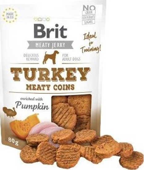 Picture of Brit BRIT JERKY Turkey Meaty COINS 80g