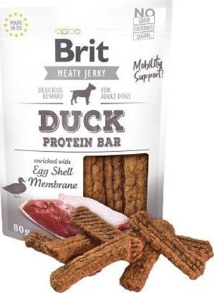Attēls no Brit BRIT MEATY JERKY Duck Protein Bar KACZKA 80g