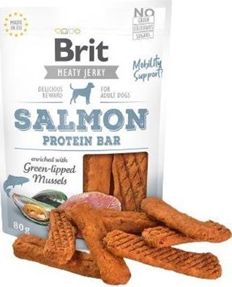 Attēls no Brit BRIT MEATY JERKY Protein Bar Mobility Salmon ŁOSOŚ 80g
