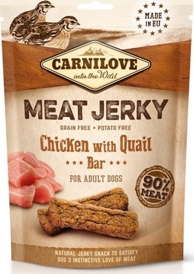 Picture of Brit Carnilove Dog Jerky Chicken with Quail Bar - kurczak i przepiórka 100g